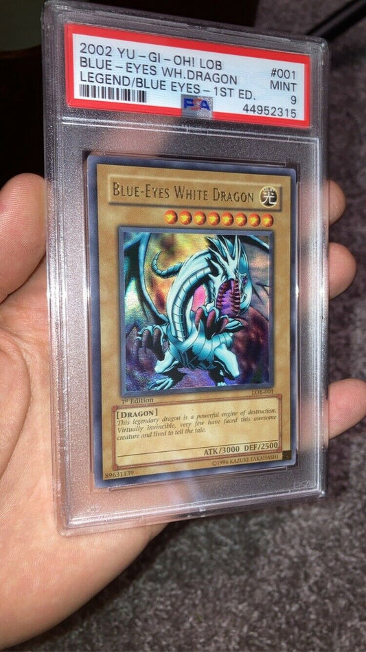 Yu-Gi-Oh! Blue Eyes White Dragon LOB-001 1st Edition PSA 9